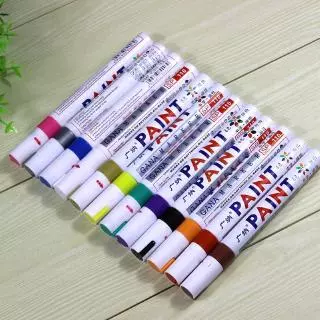 ปากกามาร์กเกอร์กันน้ํา 12 สีสําหรับรถยนต์