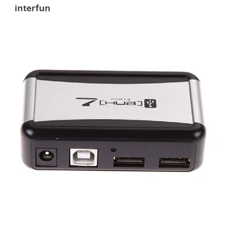 [ITFUN] ฮับ USB 7 พอร์ต พร้อมสายอะแดปเตอร์ AC ความเร็วสูง ปลั๊ก EU US สําหรับคอมพิวเตอร์ แล็ปท็อป