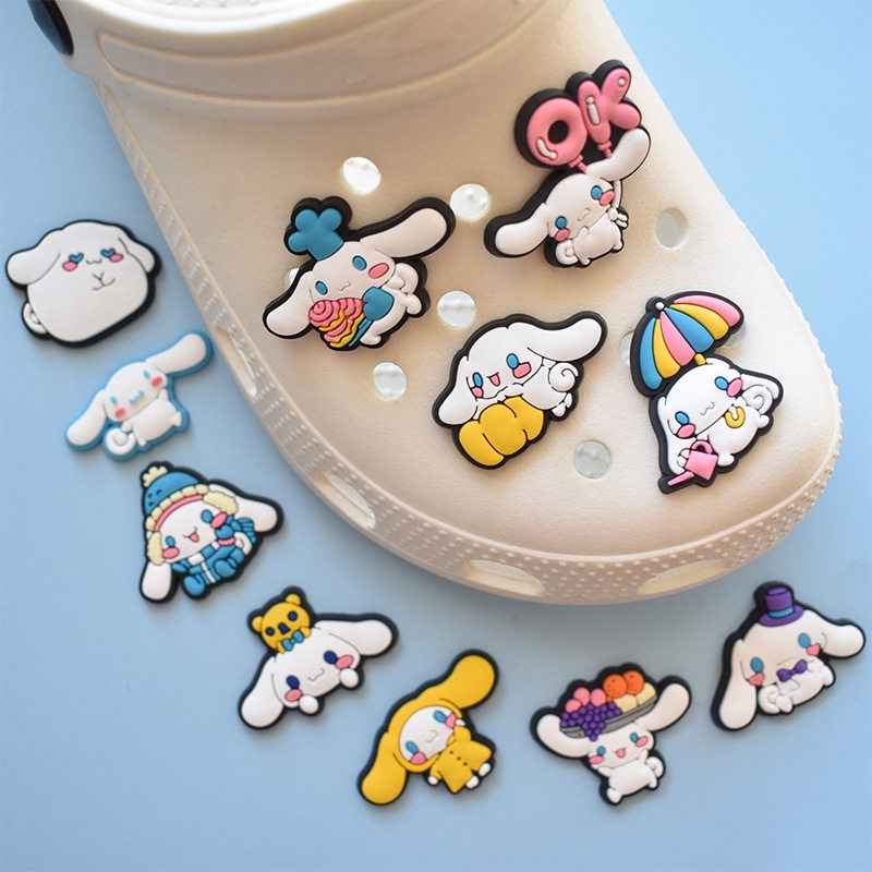 การ์ตูน Crocs อุปกรณ์เสริม Cinamoroll Crocks Jibbits Sanrio Jibbitz Charm ฟักทอง Jibitz Croc Letter สําหรับเด็กอุปกรณ์เสริมรองเท้าตกแต่ง