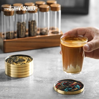 MHW-3BOMBER Bronze Mirror Saucer จานรองเสิร์ฟทองเหลือ แผ่นรองเสิร์ฟ