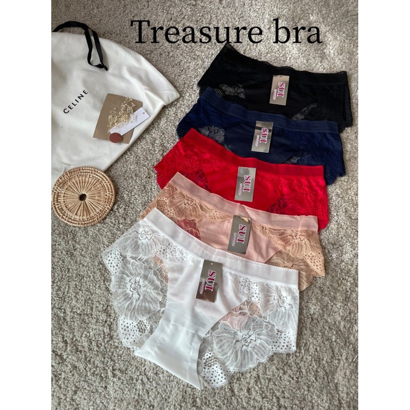 กางเกงในลูกไม้  เซ็กซี่  (157#)กางเกงชั้นในผ้าลื่น  กางเกงในบิกินี่ลูกไม้  ใส่สบายสำหรับสตรี