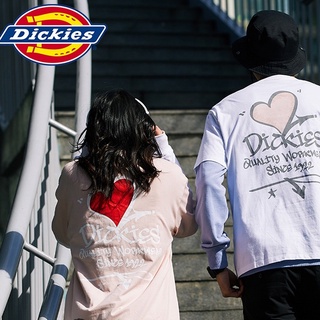 [S-5XL] Dickies เสื้อยืดแขนสั้นลําลอง พิมพ์ลายหัวใจ แฟชั่นฤดูใบไม้ผลิ และฤดูร้อน สําหรับผู้หญิง 10377