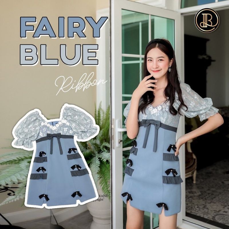 Fairy Blue : BLT BRAND : มินิเดรสสีฟ้า ไซส์ S แท้ มือหนึ่ง
