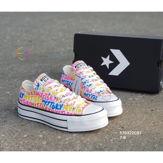 CONVERSE CHUCK TAYLOR ALL STAR DOUBLE STACK LIFT OX รองเท้าผ้าใบ ผู้หญิง รหัส 570322C