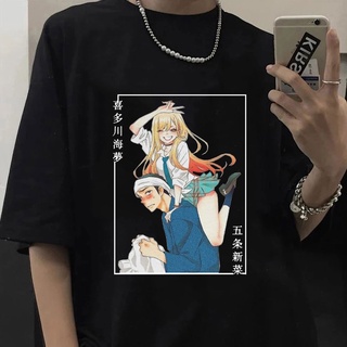 เสื้อยืดคอกลมเสื้อยืด ทรงหลวม ลายการ์ตูนอนิเมะ My Dress Up Darling Gojo Wakana Marin KitagawaS-5XL