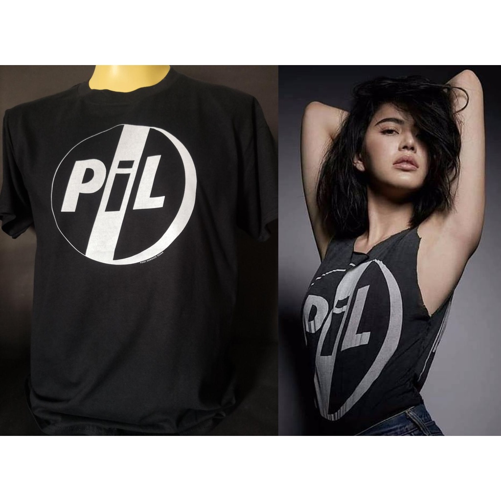 เสื้อวงนำเข้า PiL Public Image Ltd Johnny Rotten Sex Pistols Punk Rock Retro Style Vintage T-shirt