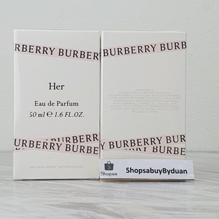 น้ำหอมแท้ Burberry Her EDP ขนาด 50ml กล่องซีล