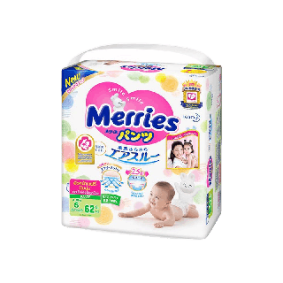 [ใส่โค้ดลดทันที100.-] Merries Diaper Pants Size S-XXL เมอร์รี่ส์ ผ้าอ้อมเด็ก ชนิด กางเกง