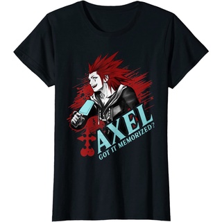 เสื้อยืดแขนสั้นลําลอง คอกลม พิมพ์ลาย Disney Kingdom Hearts Axel Got It Memorized สไตล์คลาสสิก สําหรับผู้ชาย