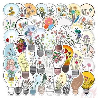 ❉ สติกเกอร์ ลายดอกไม้ และหลอดไฟ 01 ❉ สติกเกอร์แฟชั่น DIY Doodle 50 ชิ้น/เซต