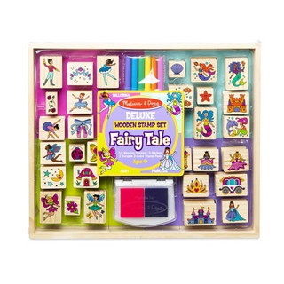 Melissa &amp; Doug - Deluxe Wooden Stamp Set - Fairy Tale ชุดแสตมป์ รุ่นเจ้าหญิงแฟรี่ พร้อมหมึก