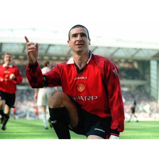 โปสเตอร์ เอริก ก็องโตนา Eric Cantona Manchester United แมนเชสเตอร์ยูไนเต็ด Manu MUFC แมนยู Red Devils Poster ฟุตบอล