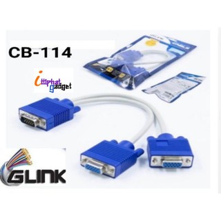 🚛พร้อมส่ง🚀GLINK สาย y vga splitter cable 1 ออก 2