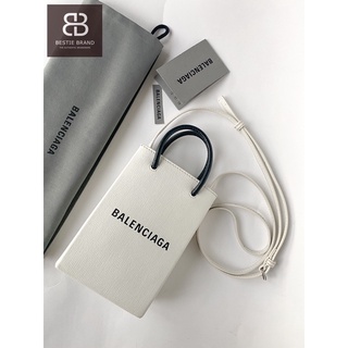 ❌ขายแล้ว❌ Used Balenciaga White Shopping Phone Bag Year 2019  แท้ 100% (ไม่แท้ยินดีคืนเงิน)