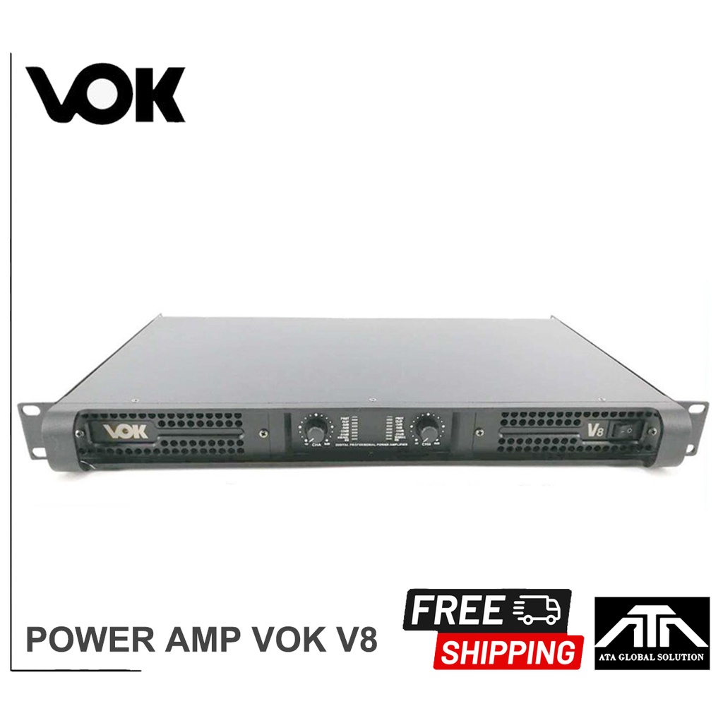 เครื่องขยายเสียง VOK V8 เพาเวอร์แอมป์ แอมป์ สวิทชิ่ง สวิชชิ่ง ยี่ห้อ VOK รุ่น V8 V-8 POWER AMP Switc