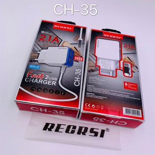 RECRSI CH-35 สายชาร์จพร้อมปลั๊ก 2 USE Charger Set Fast Charging 2.1A สำหรับ Micro