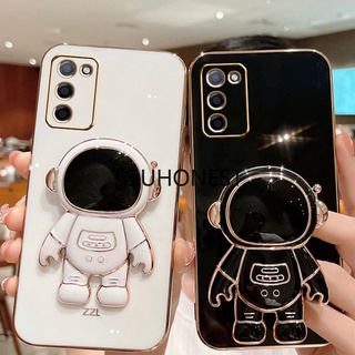 เคส Infinix Hot 8 Pro เคส infinix Hot 9 Pro เคส infinix Hot 10 Play เคส infinix Hot 11 Play X680 X682 Case infinix 11S NFC Luxury Cute Silicone 3D Astronaut Stand Phone Cover Case โทรศัพท์มือถือ ซิลิโคน ลายนักบินอวกาศ พร้อมขาตั้ง หรูหรา สําหรับ