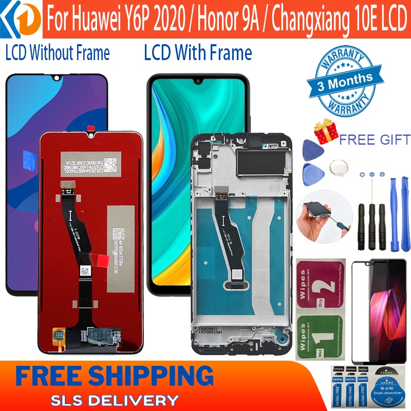 อะไหล่หน้าจอสัมผัส LCD พร้อมกรอบ สําหรับ Huawei Y6P 2020 MED-LX9 MED-LX9N Honor 9A MOA-LX9N Enjoy 10