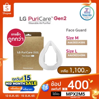 🔖️5CTNM8 ลด12% ซื้อยกแพ็กถูกกว่า ✅ LG PuriCare Air Purifier Silicon Face Pad for LG Wearable Air Purifier AAA30314305 (M), AAA30314306 (L)