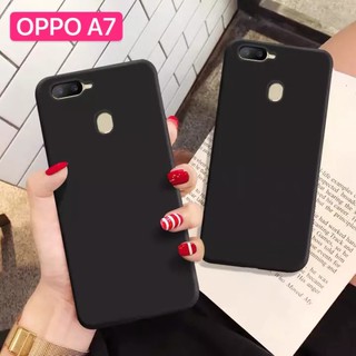 [ส่งจากไทย] Case OPPO A7 เคสโทรศัพท์ออฟโบ้ Oppo a7 เคสนิ่ม tpu เคสสีดําสีแดง เคสซิลิโคน สวยและบางมาก