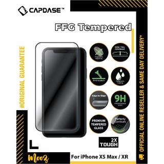 Capdase - FFG กระจกนิรภัยใส 2.5D สําหรับ iPhone SX Max iPhone XR