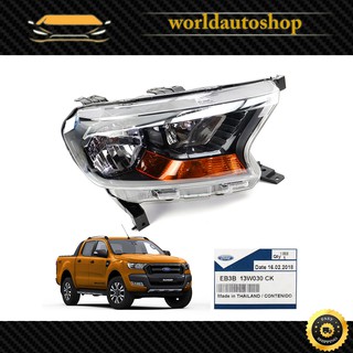 ไฟหน้า ข้างขวา แท้ Ford  Ranger XL XLT 2.2 3.2 ปี2015 - 2019