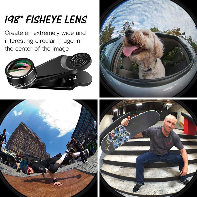 HD Phone Lens Kit Telephoto Lens Wide Angle Macro Fisheye Universal ...