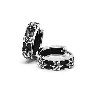 Chrome Hearts Sterling Silver 925 เครื่องประดับเงินแท้ ต่างหู SE-05 Hoop Earring Code:CED025