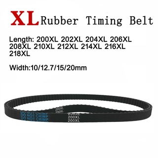 XL Timing Belt Trapezoidal Tooth Rubber Synchronous Drive Belts 200XL 202XL 204XL 206XL 208XL 210XL 212XL 214XL 216XL 218XL Width 10/12.7/15mm