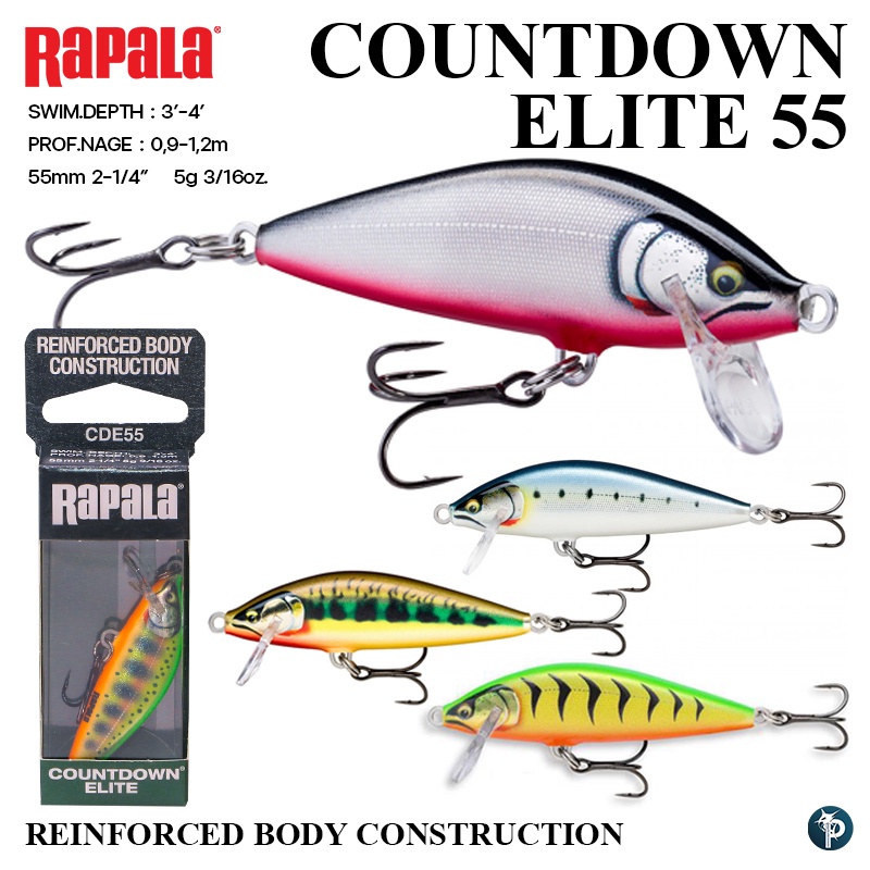 เหยื่อปลอม RAPALA COUNTDOWN ELITE รหัส CDE-55