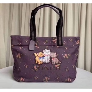 Coach  DISNEY X COACH TOTE WITH ROSE BOUQUET PRINT AND ARISTOCATS