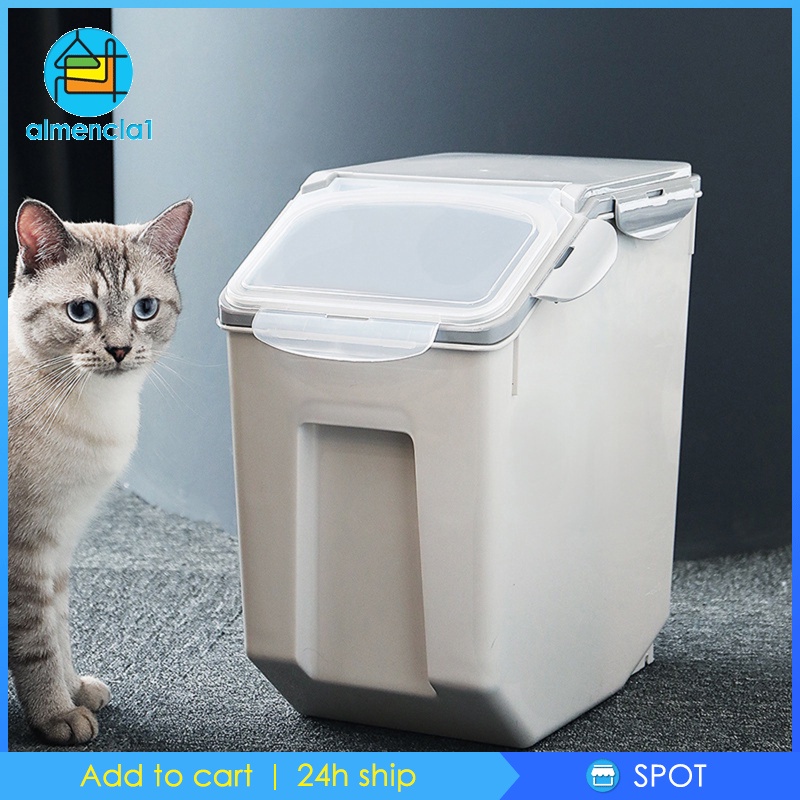 [ALMENCLA1] 10KG Pet Cat Food Storage Container Kitchen Rice Container