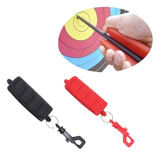 Outdoor Black/Red Silicone Gel Archery Target Hunting Shooting Bow Arrow Puller Remover Keychain Tool