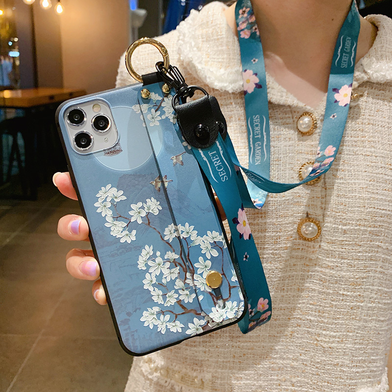 ปลอกสําหรับ Samsung Galaxy S24 S23 S22 S21 Ultra Plus S24FE S23FE S21FE S20FE หมายเหตุ 10 Plus 20 Ultra สายรัดข้อมือพร้อมเชือกเส้นเล็ก