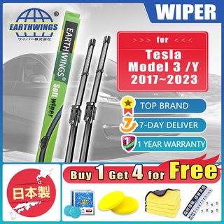 Tesla อุปกรณ์เสริมFor Tesla Model 3 Y 2017 2018   2021 2022 2023 Front Wier Blades Brushes Cleaning Windshield Windscree