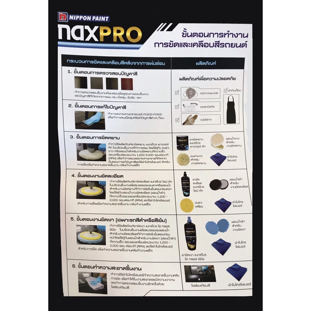 Naxpro Power Cut Rubbing Compound 0.5 Kg น้ำยาขัดหยาบสูตรน้ำมัน สำหรับลบรอยกระดาษทราย thumbnail 6