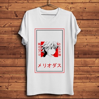 ขายดี!เสื้อยืดแขนสั้นลําลอง พิมพ์ลายอนิเมะ The Seven Deadly Sins Meliodas Elizabeth Ban King Gowther Escanor Merlin สีขา