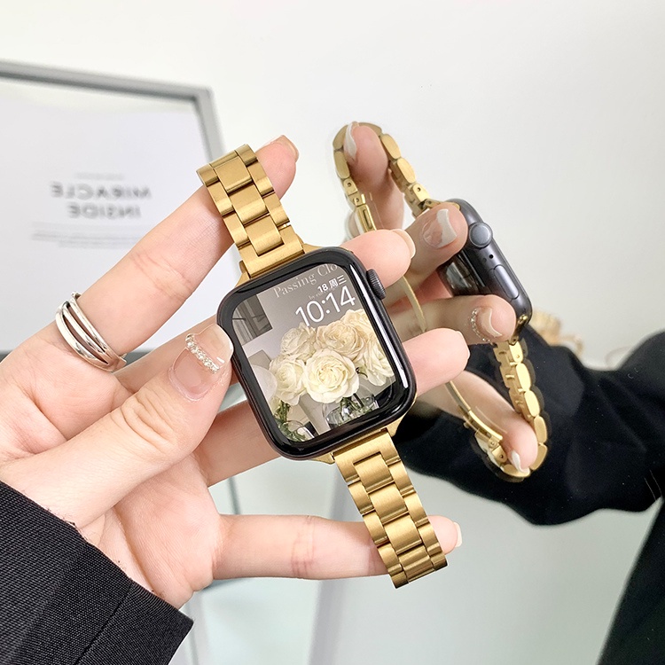 สายนาฬิกาข้อมือ สเตนเลส สําหรับ Apple Watch Series 7 6 SE 5 45 มม. 41 มม. Iwatch 4 3 2 1 44 มม. 40 มม.
