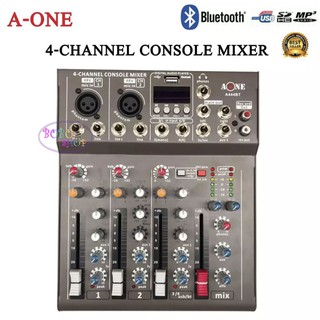 A-ONE รุ่น A-444 B T มิกเซอร์ 4ช่อง Live Mixing Studio Audio Sound Mixer Console USB BLUETOOTH รุ่นใหม่ล่าสุด