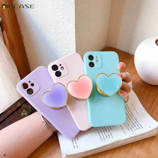 เคสโทรศัพท์ซิลิโคน Tpu แบบนิ่มลายหัวใจสีม่วงชมพูสําหรับ Xiaomi Mi 11 10 Pro Ultra Lite 9T Cc9 Pro Se 6 A3 Lite A2