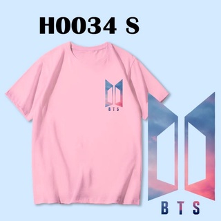 เสื้อยืดสีขาว - 🌈หุ้นท้องถิ่นH0034KPOPBTSกองทัพโลโก้พัดลมUNISEXTSHIRTคอกลมขนาดใหญ่แขนสั้นแขนสั้นเก