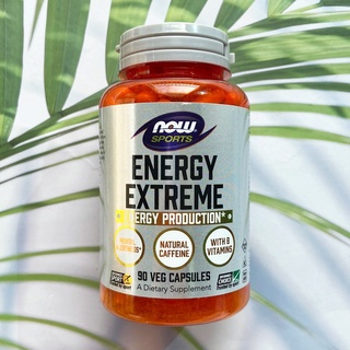 อาหารเสริมเพื่อการออกกำลังกาย Sports Energy Extreme 90 Veg Capsules (Now Foods®) เพิ่มพลังงาน วิตามิน B โครเมียม แมกนีเซียม มาเลต และคาร์นิทีน