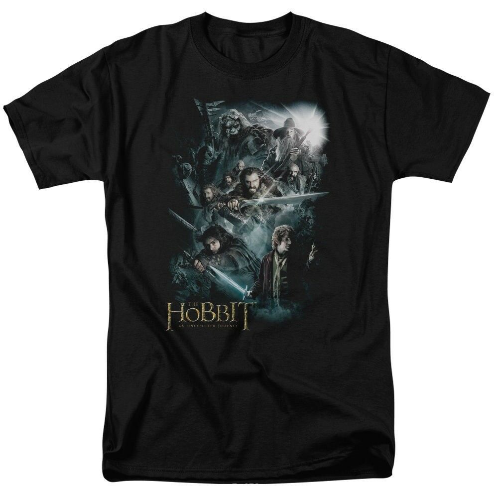 คอลูกเรือเสื้อยืดคอกลมขายดี เสื้อยืด พิมพ์ลาย The Hobbit Epic Adventure S-3X CJnhfb86FJdcfh11 สไตล์ค