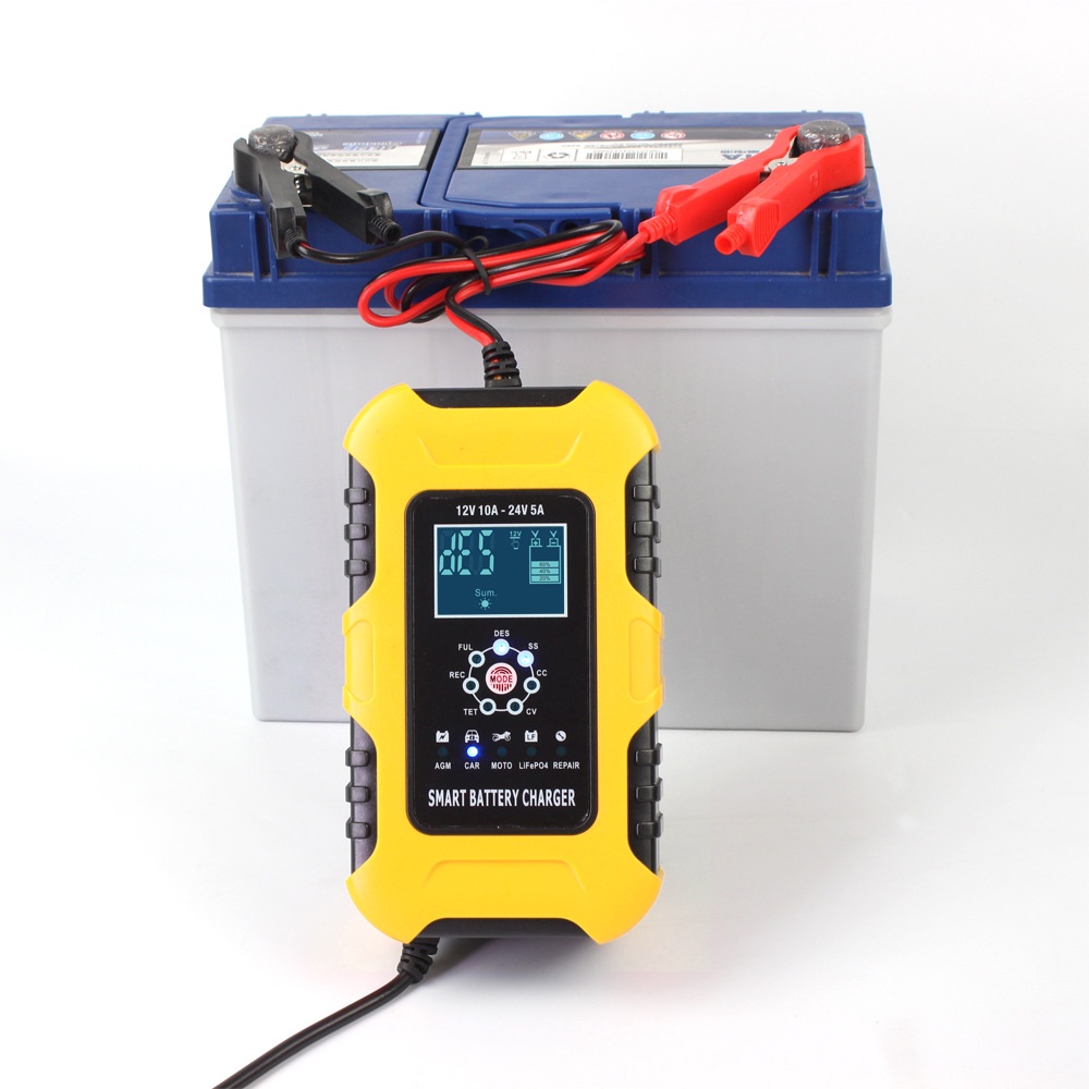 FOXSUR 12V 10A 7stage Pulse Battery Charge Deep Cycle EFB GEL WET AGM