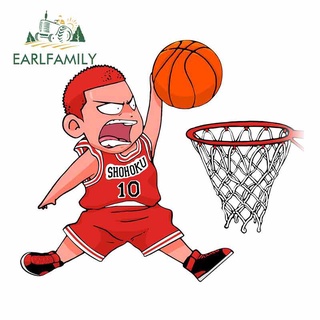 Earlfamily สติกเกอร์ไวนิล ลาย Slam Dunk กันน้ํา สําหรับติดตกแต่งรถยนต์ ยานพาหนะทุกประเภท 13 ซม. x 11.2 ซม.