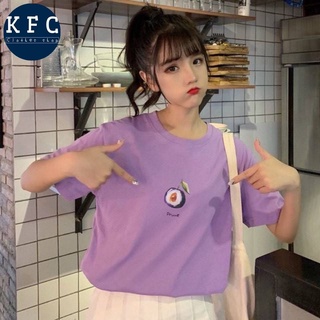 🌟KFC🌟เสื้อยืด ลายผลไม้ 🍉🍇🍓🍈🍍 มี 7 สี ผ้านิ่ม ใส่สบาย #F001