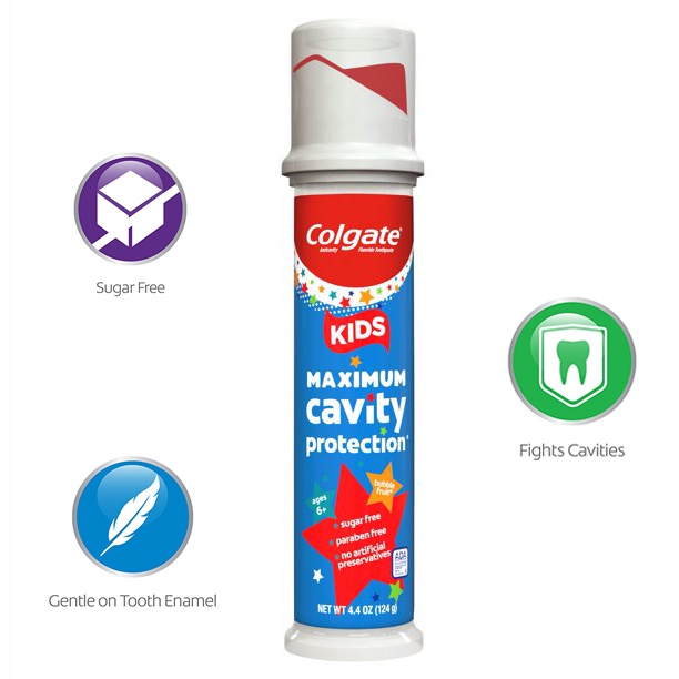 ยาสีฟันเด็ก Colgate Kids Toothpaste Pump, Maximum Cavity Protection, 4.4 ounces ราคา 320 บาท