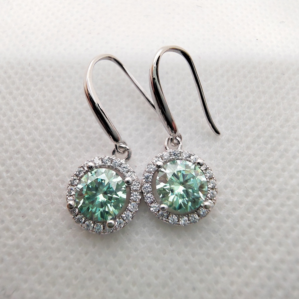 Orecchini In Moissanite Shiny - Argento 925 Con Chiusura A Vite - 3-10 Mm - Unisex - Ipoallergenici