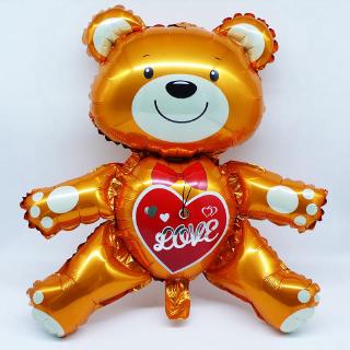 1pcs Lovely Monkey love bear Foil Balloon Love Theme Party I Love You Balloon Ball