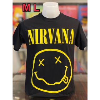 เสื้อวง Nirvana แขนสั้น ผ้าคอตตอน100 %